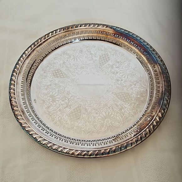 Rogers S.P.Brass Silver Serving Tray 13" - Picture 12 of 16